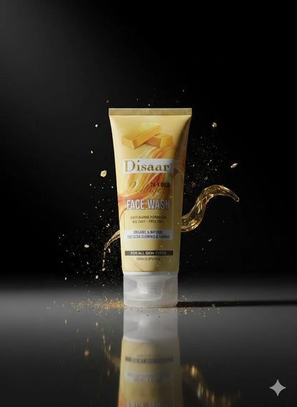 Disaar 24K Gold Collagen Face Wash 150ml All Skin Types Anti Aging Glowing