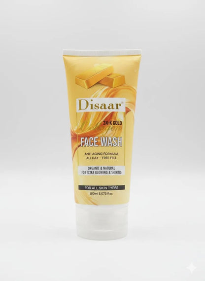 Disaar 24K Gold Collagen Face Wash 150ml All Skin Types Anti Aging Glowing
